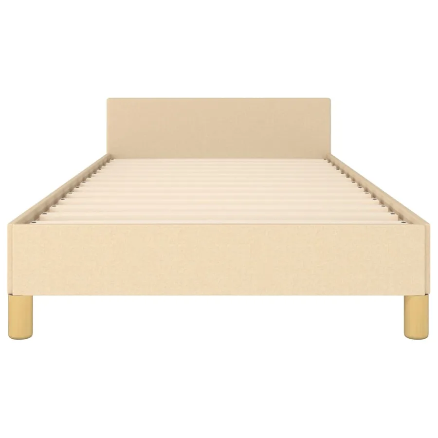 Cadre de lit sans matelas crème 80x200 cm tissu - 6