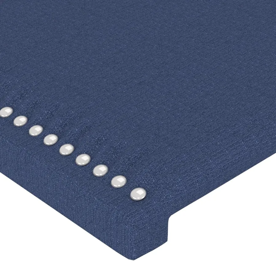 Cadre de lit sans matelas bleu 80x200 cm tissu - 10