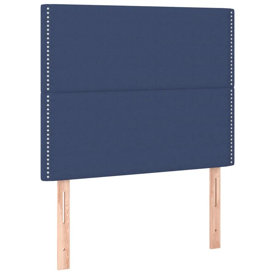 Cadre de lit sans matelas bleu 80x200 cm tissu - 9