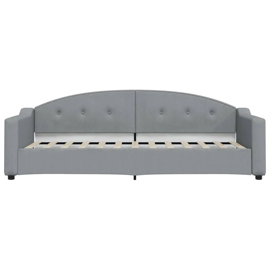 Lit de repos sans matelas gris clair 80x200 cm tissu - 3