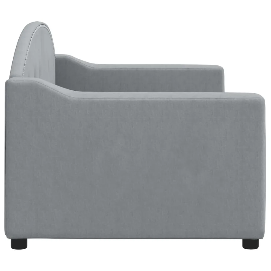 Lit de repos sans matelas gris clair 80x200 cm tissu - 4