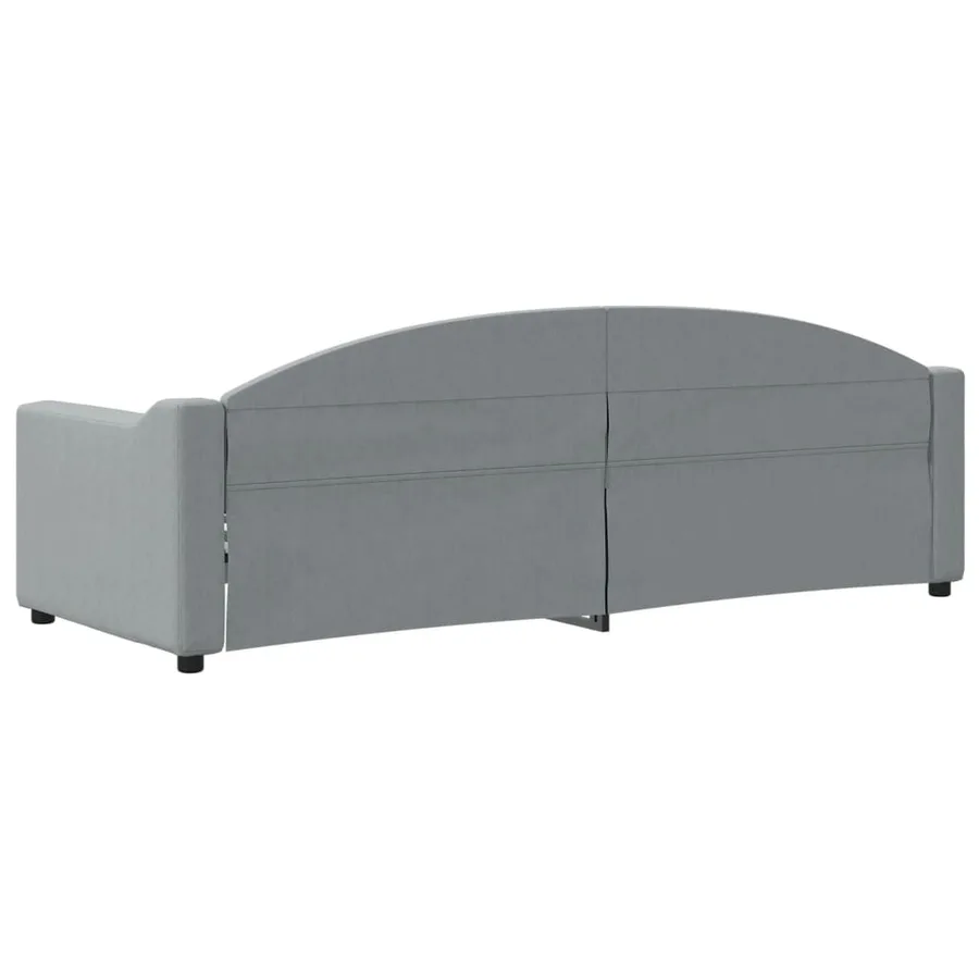 Lit de repos sans matelas gris clair 80x200 cm tissu - 5