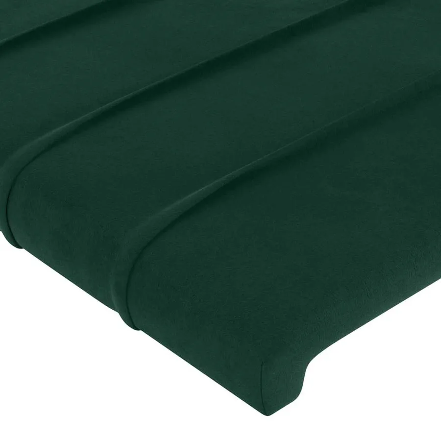 Tête de lit à LED Vert foncé 83x16x78/88 cm Velours - 5