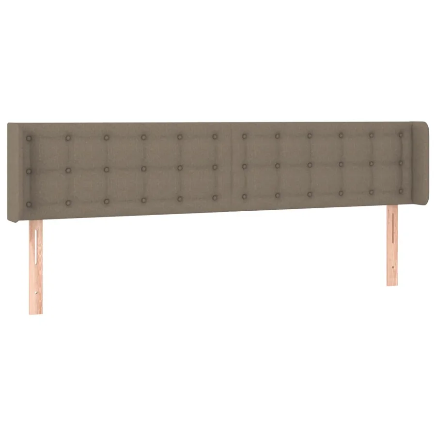 Tête de lit avec oreilles Taupe 183x16x78/88 cm Tissu - 2