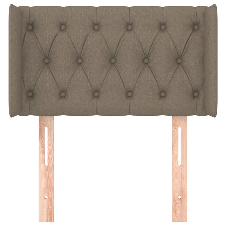 Tête de lit avec oreilles Taupe 83x16x78/88 cm Tissu - 3
