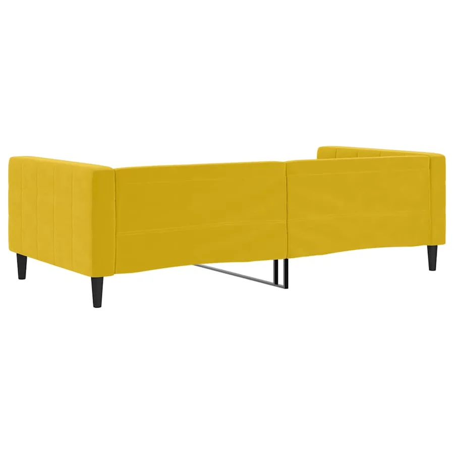 Lit de repos sans matelas jaune 100x200 cm velours - 5