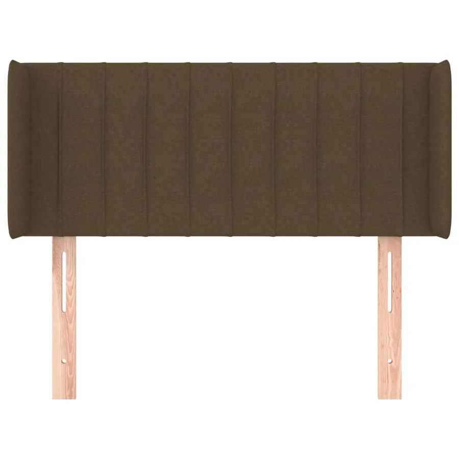 Tête de lit avec oreilles Marron Foncé 83x16x78/88 cm Tissu - 3