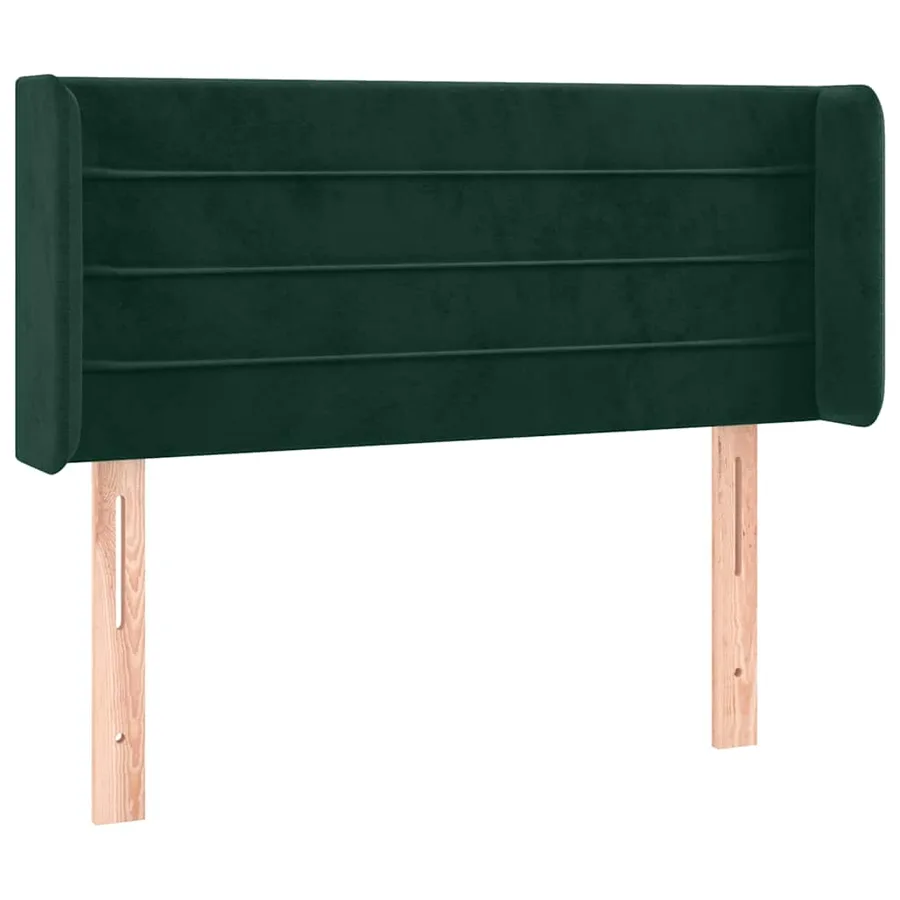 Tête de lit avec oreilles Vert foncé 83x16x78/88 cm Velours - 2