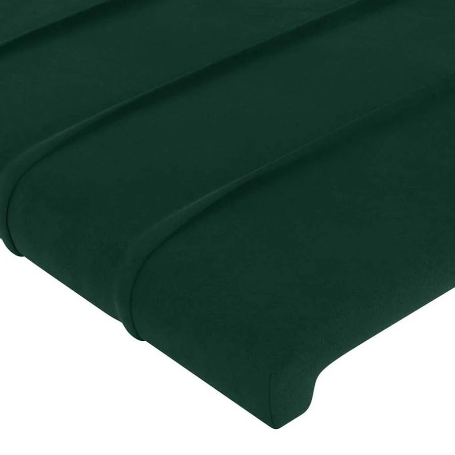 Tête de lit avec oreilles Vert foncé 83x16x78/88 cm Velours - 5