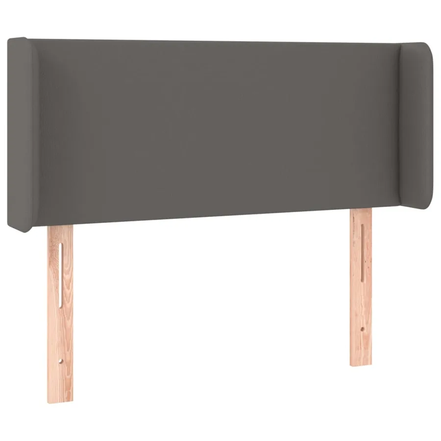 Tête de lit avec oreilles Gris 103x16x78/88 cm Similicuir - 2