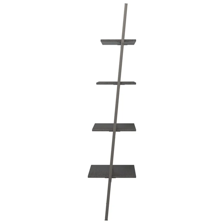 Étagère inclinée à 4 niveaux Noir 64x34x150,5 cm - 4