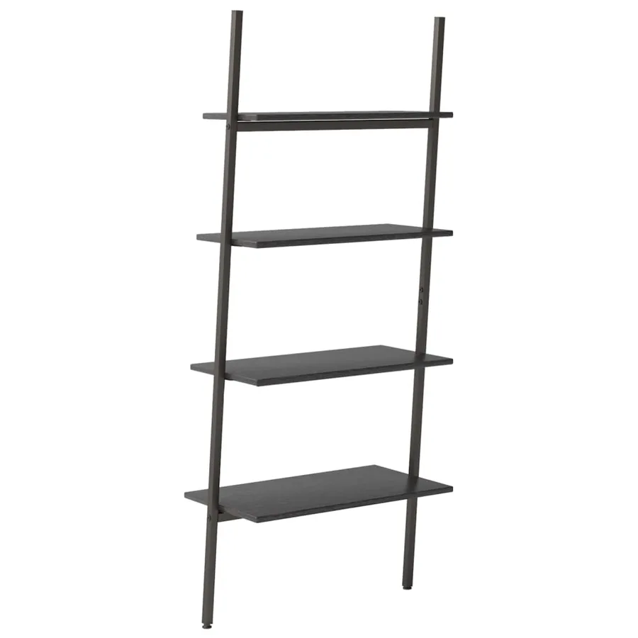 Étagère inclinée à 4 niveaux Noir 64x34x150,5 cm - 5