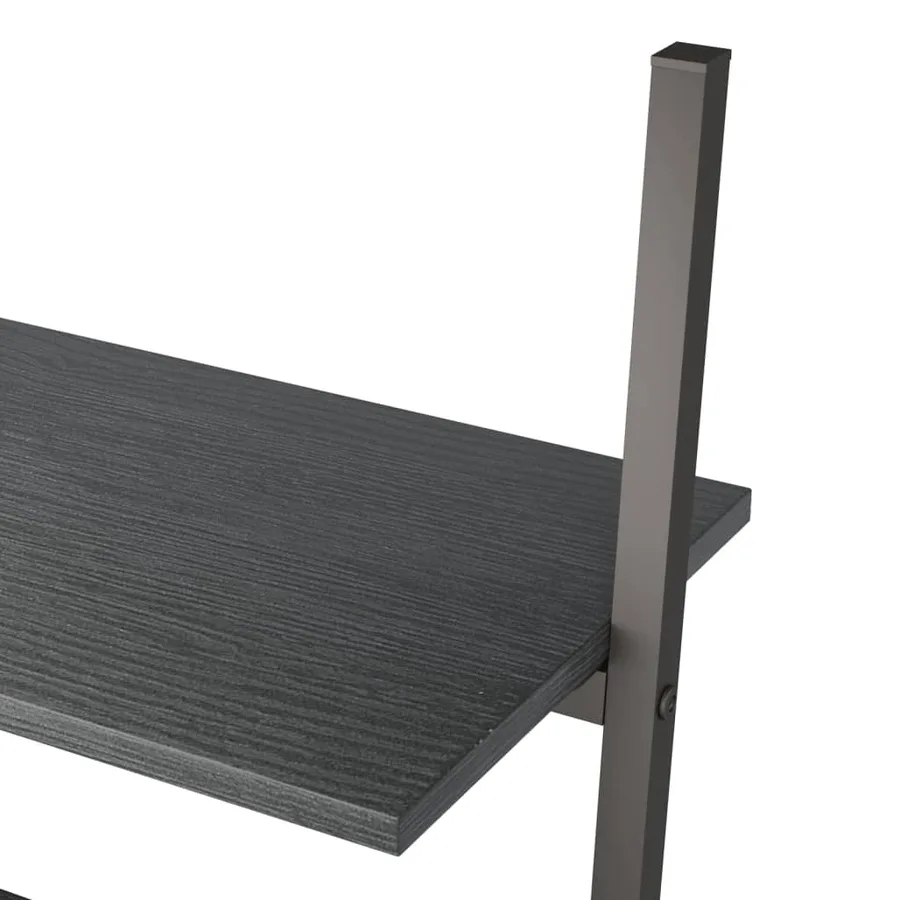Étagère inclinée à 4 niveaux Noir 64x34x150,5 cm - 7