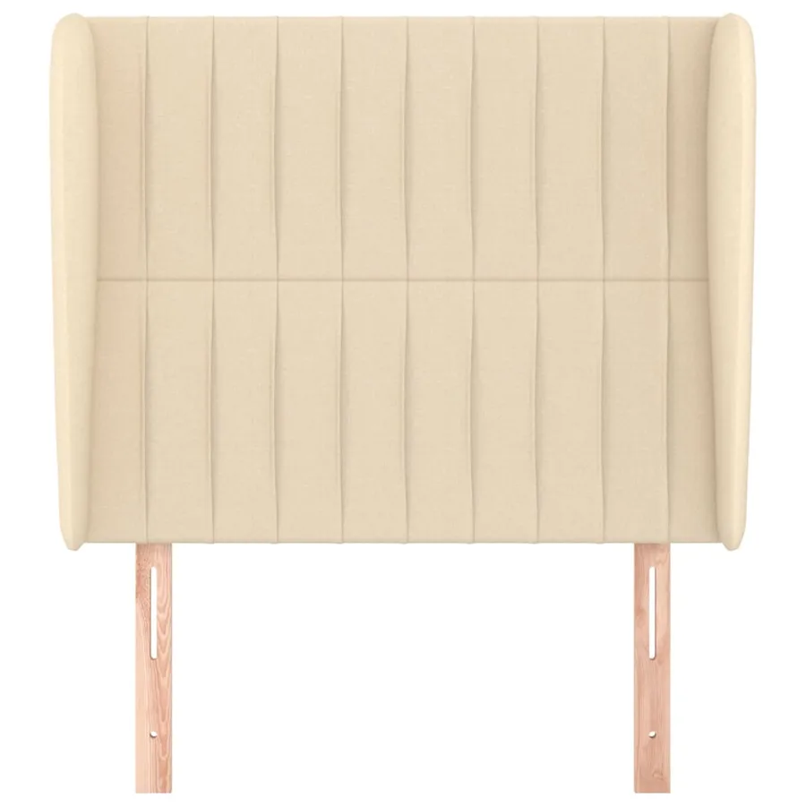 Tête de lit avec oreilles Crème 93x23x118/128 cm Tissu - 3