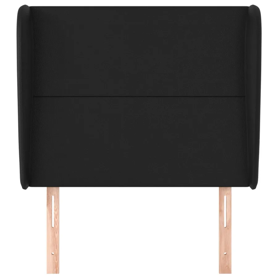 Tête de lit avec oreilles Noir 83x23x118/128 cm Similicuir - 3