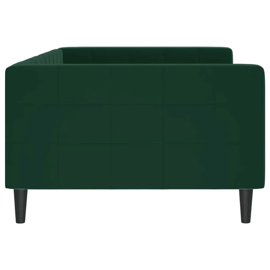 Lit de repos sans matelas vert foncé 100x200 cm velours - 4