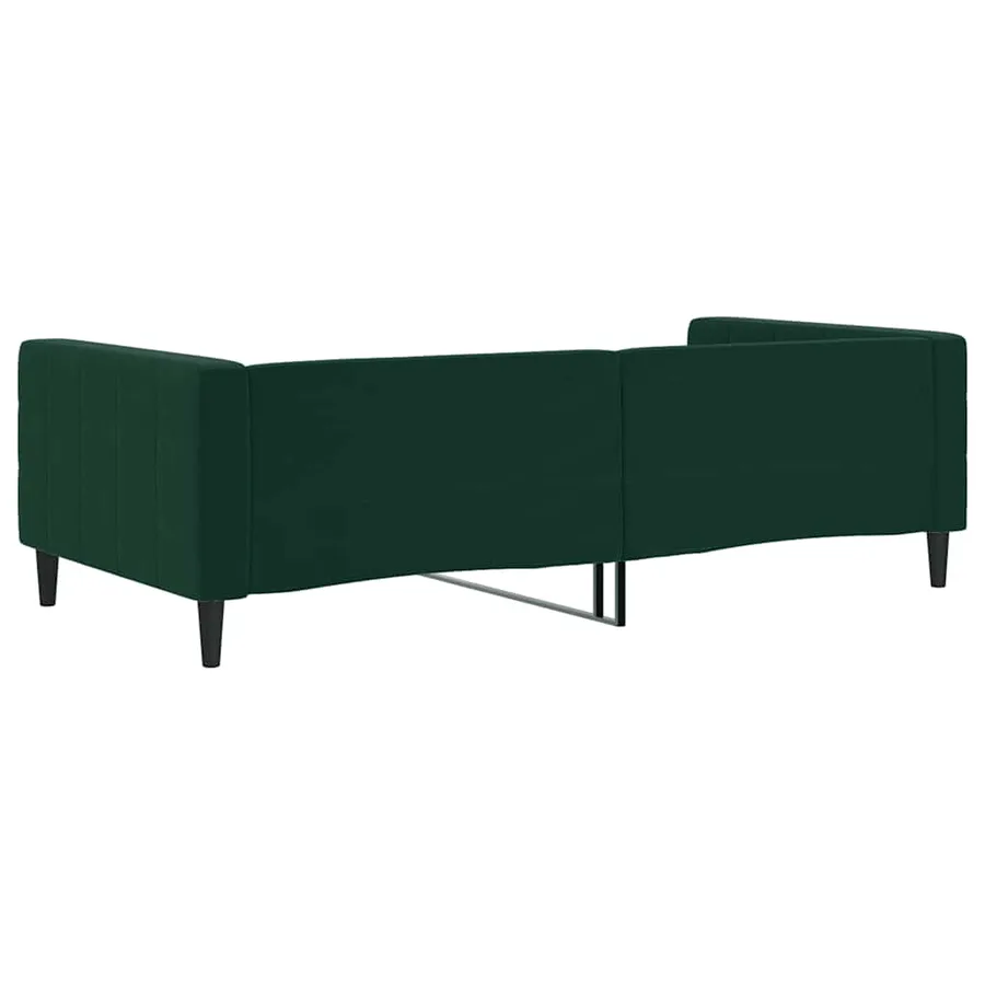 Lit de repos sans matelas vert foncé 100x200 cm velours - 5