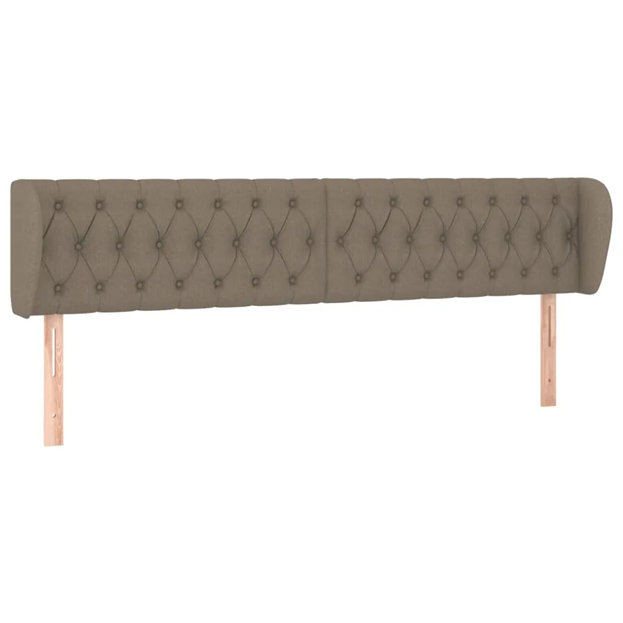 Tête de lit avec oreilles Taupe 183x23x78/88 cm Tissu - 2