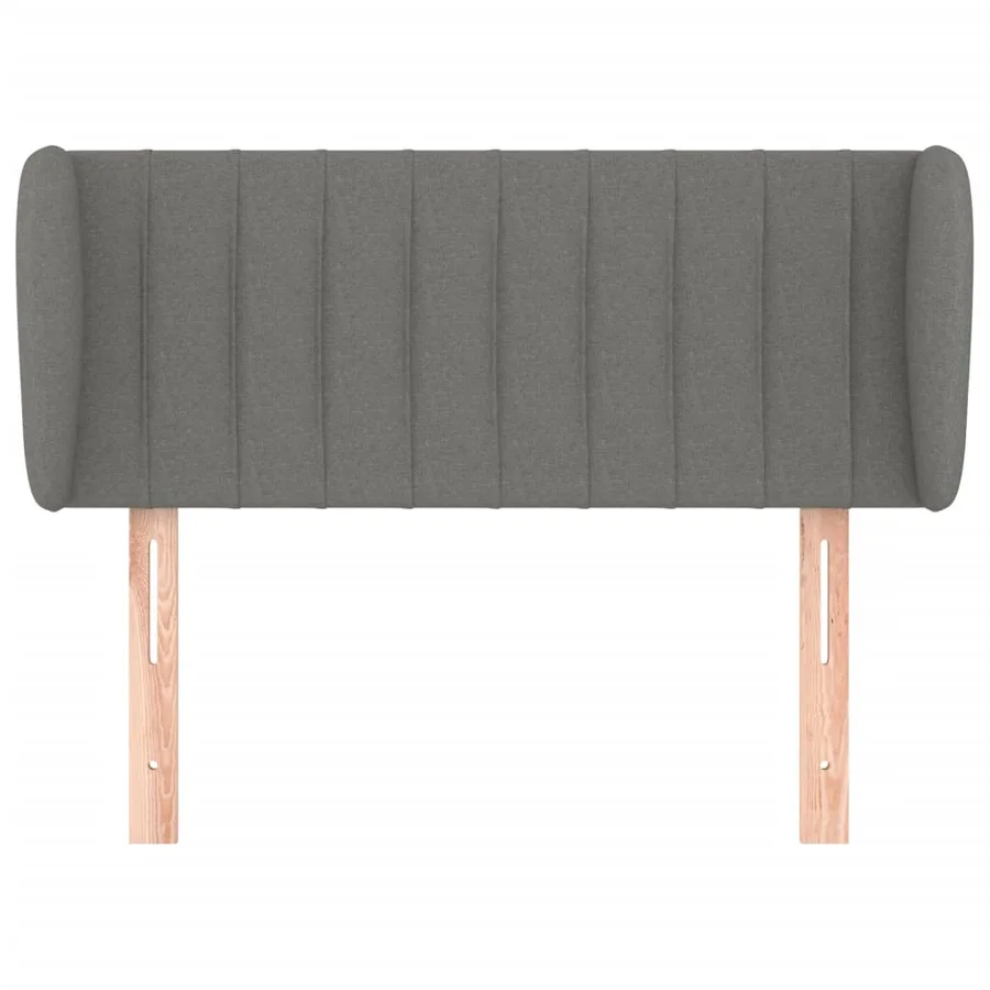 Tête de lit avec oreilles Gris foncé 83x23x78/88 cm Tissu - 3