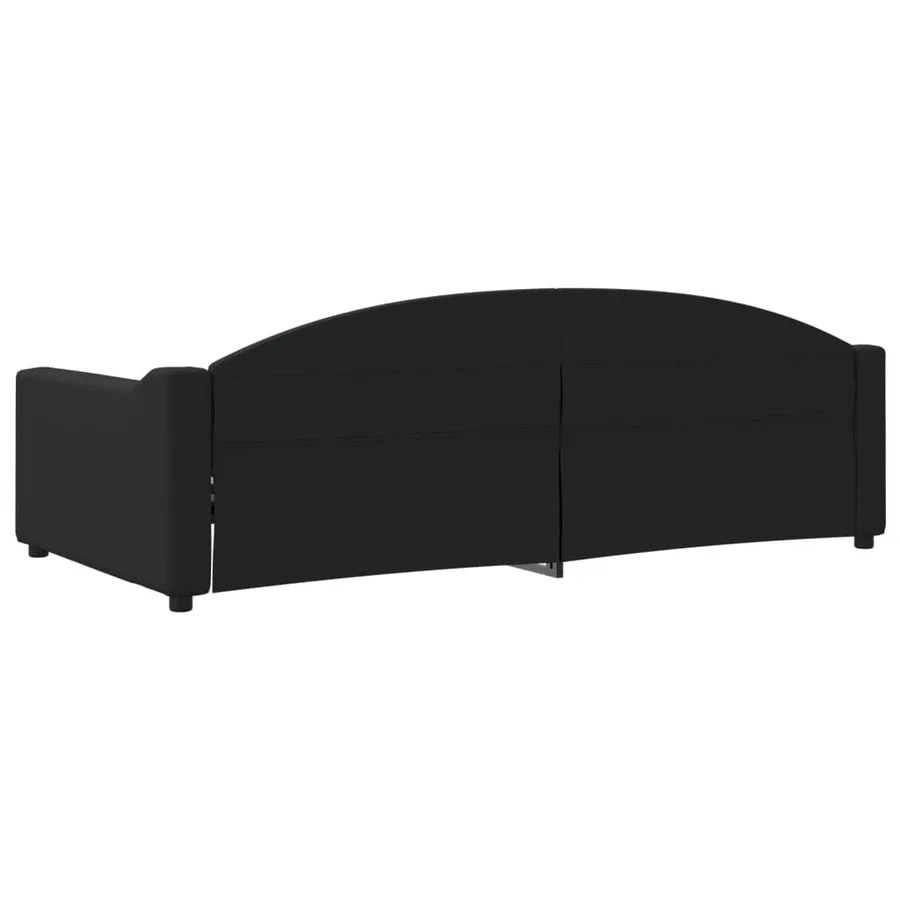 Lit de repos sans matelas noir 100x200 cm tissu - 5