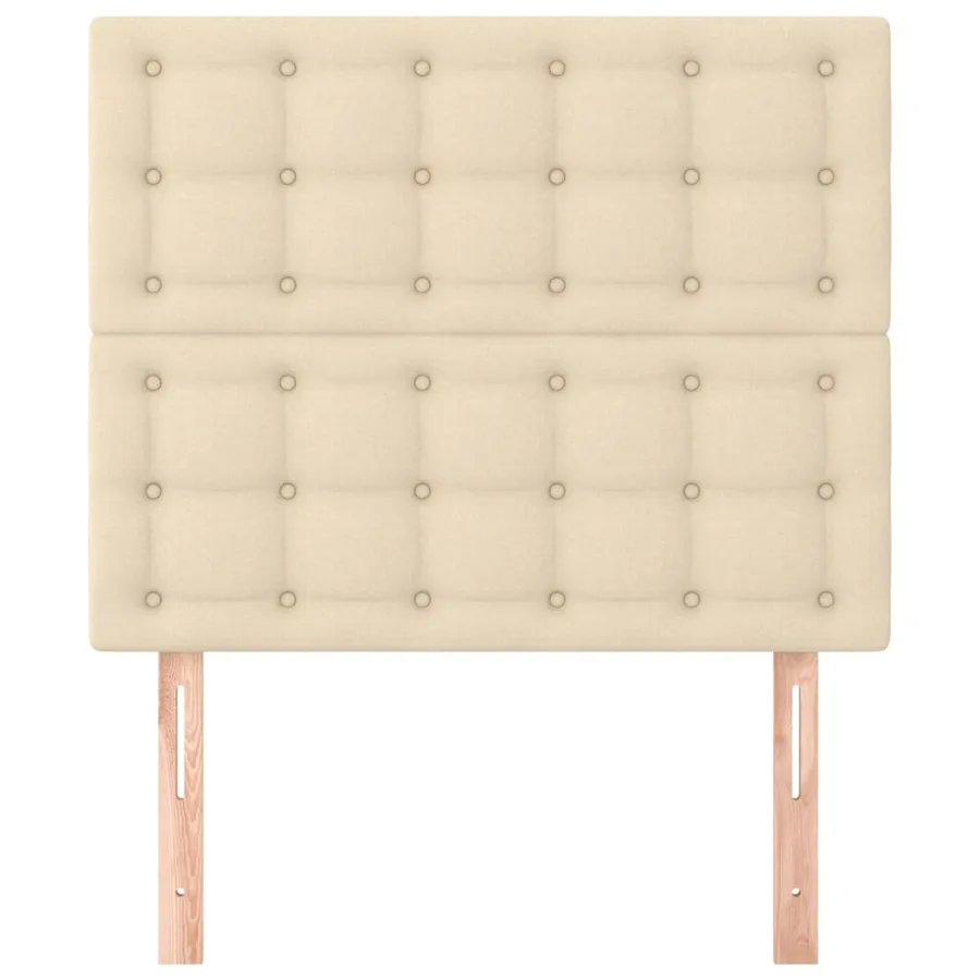Tête de lit Crème 90x5x118/128 cm Tissu - 3