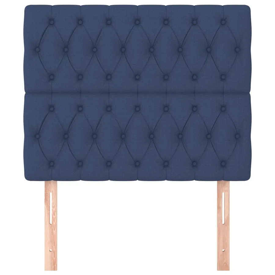 Tête de lit Bleu 90x7x118/128 cm Tissu - 3