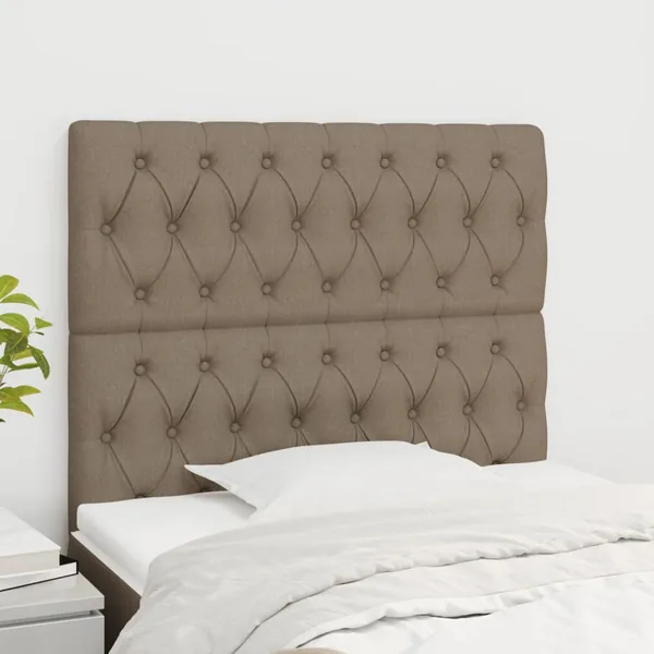 Tête de lit Taupe 90x7x118/128 cm Tissu