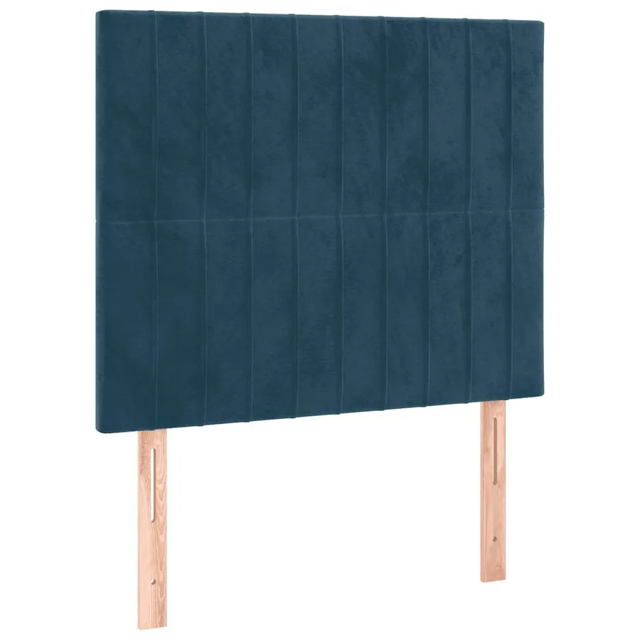 Tête de lit Bleu foncé 100x5x118/128 cm Velours - 2