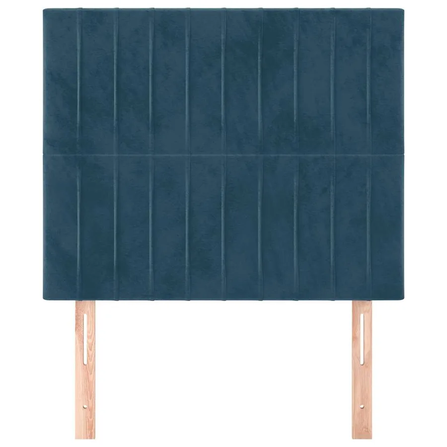 Tête de lit Bleu foncé 100x5x118/128 cm Velours - 3