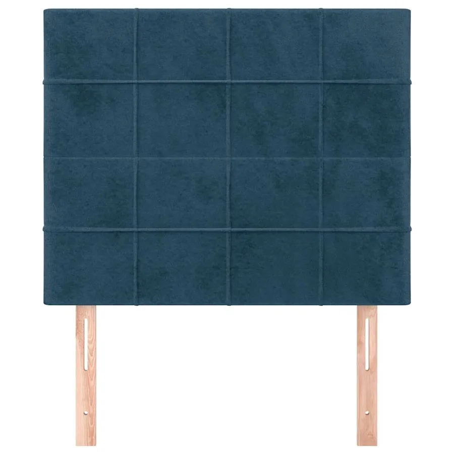 Tête de lit Bleu foncé 90x5x118/128 cm Velours - 3