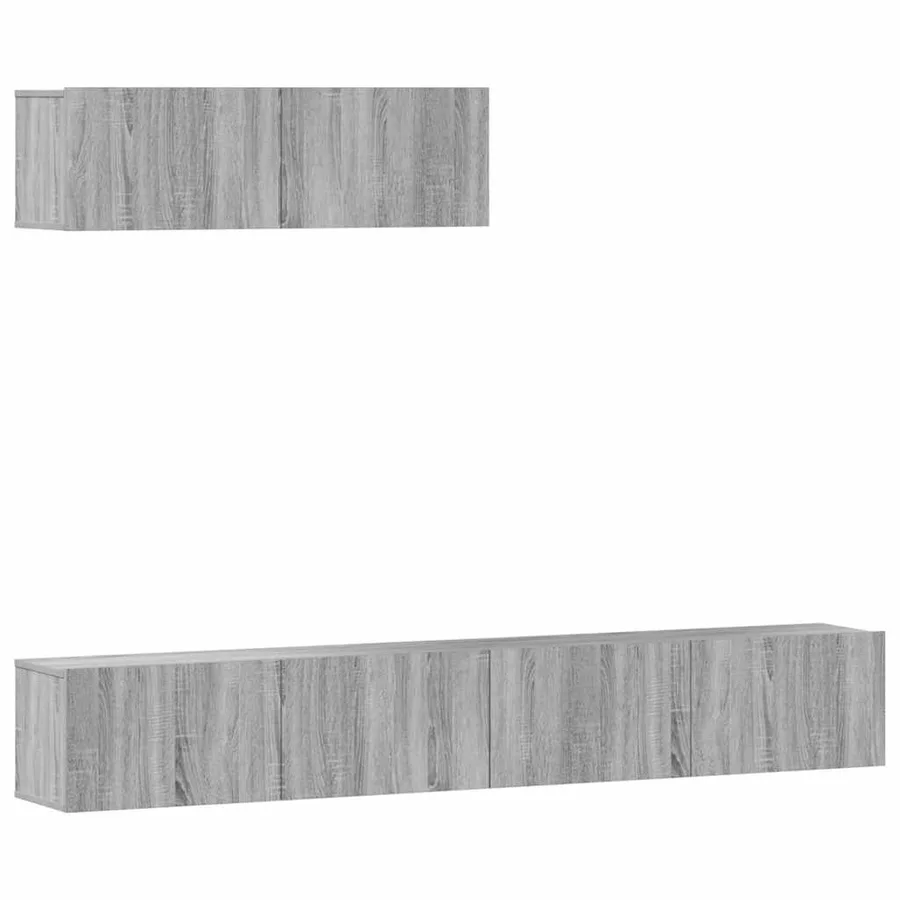 Ensemble de meubles TV 3 pcs Sonoma gris Bois d'ingénierie - 2