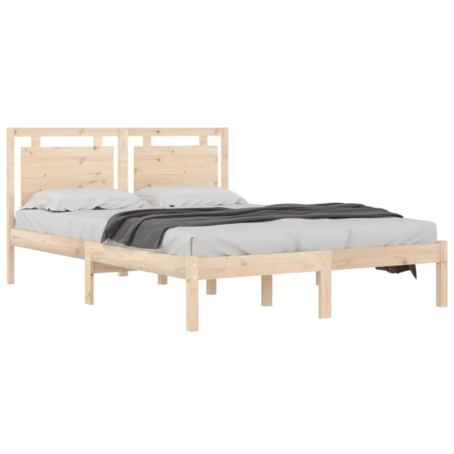 Cadre de lit sans matelas 120x200 cm bois massif - 3