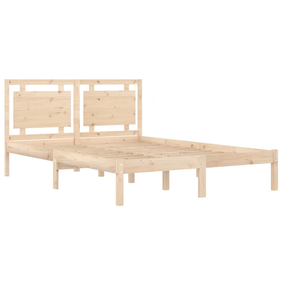 Cadre de lit sans matelas 120x200 cm bois massif - 4