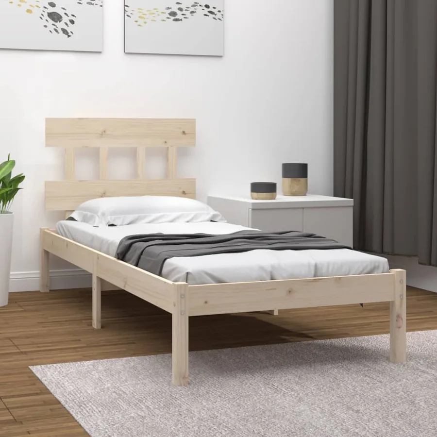 Cadre de lit sans matelas 90x200 cm bois massif