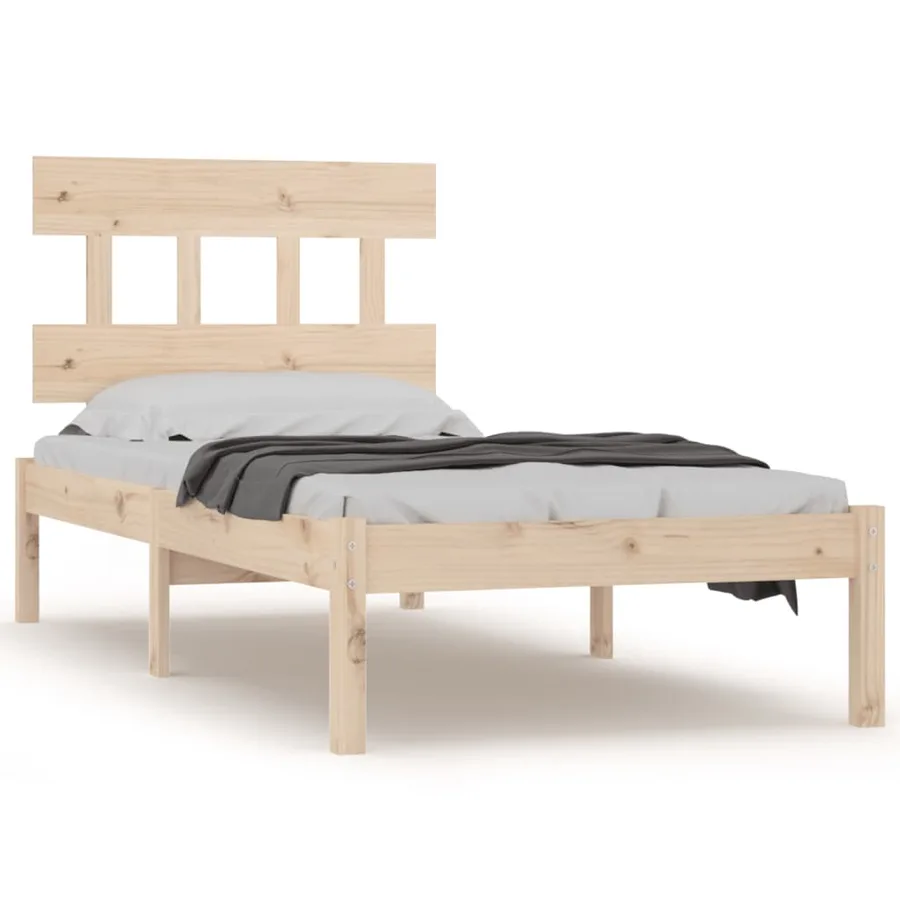 Cadre de lit sans matelas 90x200 cm bois massif - 2