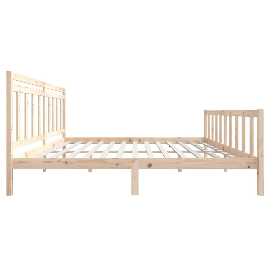 Cadre de lit sans matelas bois massif - 5