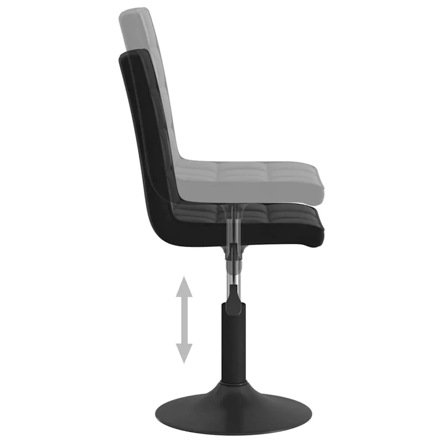 Chaises pivotantes à manger lot de 6 noir velours - 7