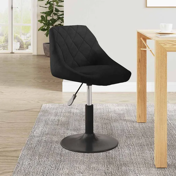 Chaise de salle à manger Noir Velours