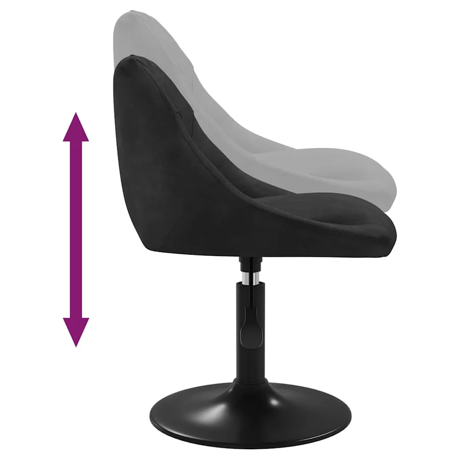 Chaise de salle à manger Noir Velours - 6