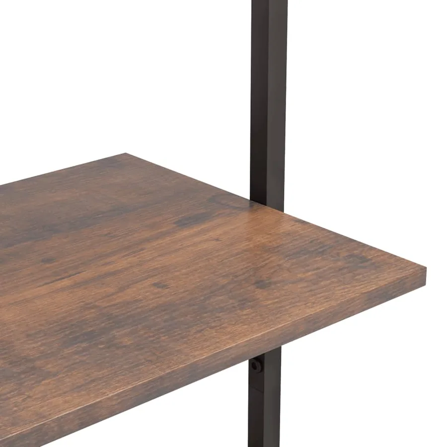 Étagère inclinée à 4 niveaux Marron foncé et noir 64x35x152,5cm - 6