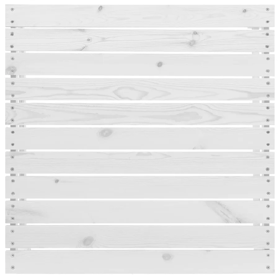 Salon de jardin 7 pcs Blanc Bois de pin massif - 10