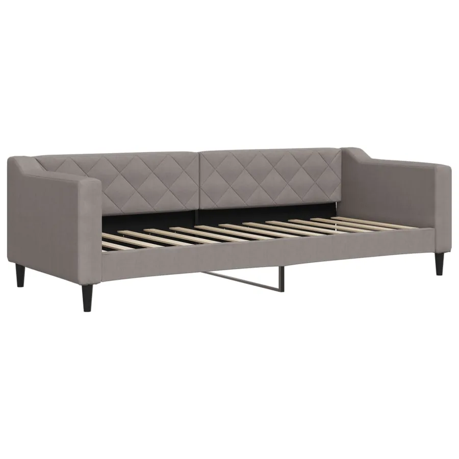 Lit de repos sans matelas taupe 80x200 cm tissu - 2