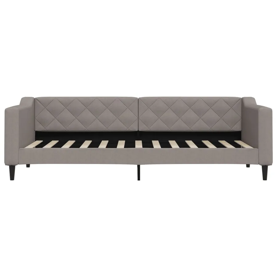 Lit de repos sans matelas taupe 80x200 cm tissu - 3
