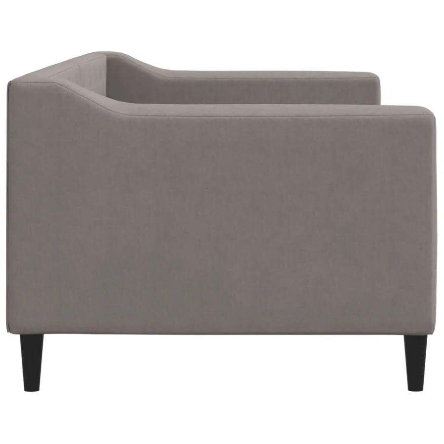Lit de repos sans matelas taupe 80x200 cm tissu - 4