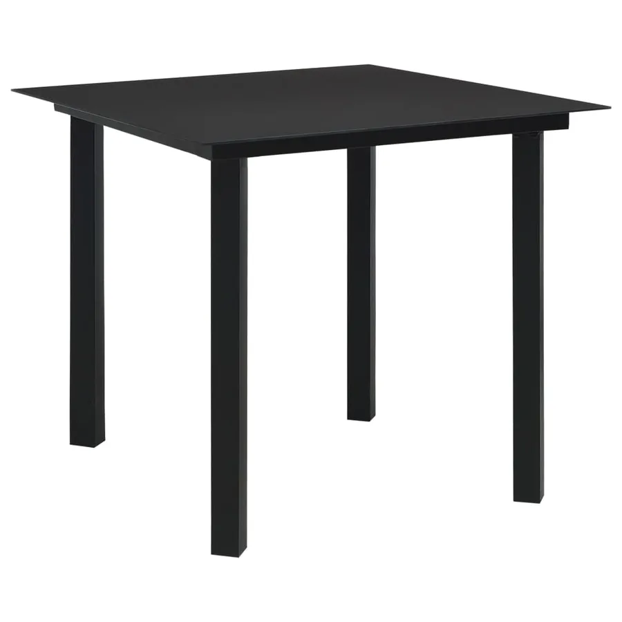 Ensemble à manger d'extérieur 5 pcs résine tressée et verre - 10