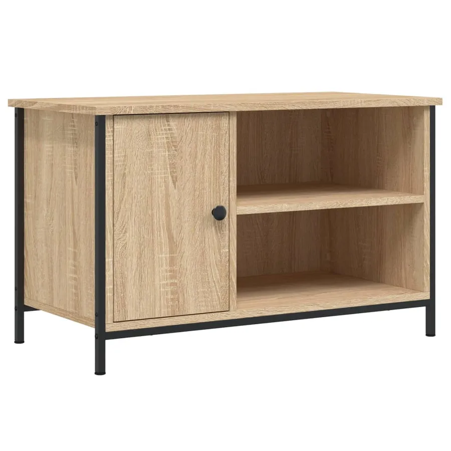 Meuble TV Chêne sonoma 80x40x50 cm Bois d'ingénierie - 2