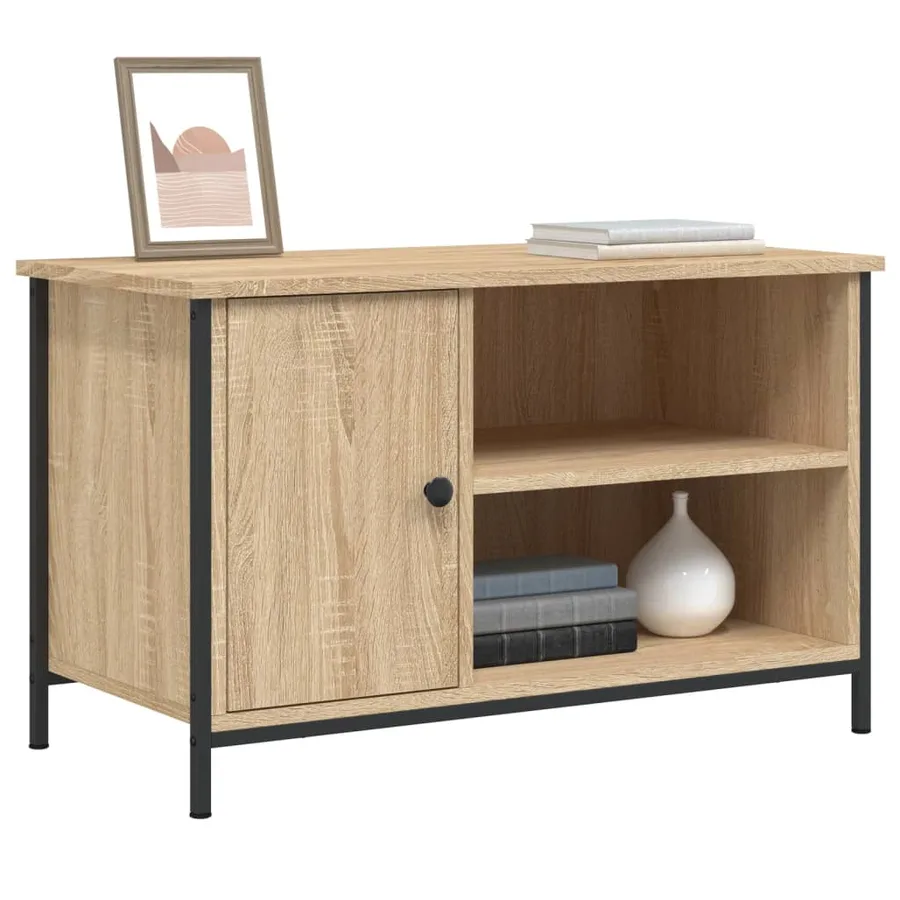 Meuble TV Chêne sonoma 80x40x50 cm Bois d'ingénierie - 3