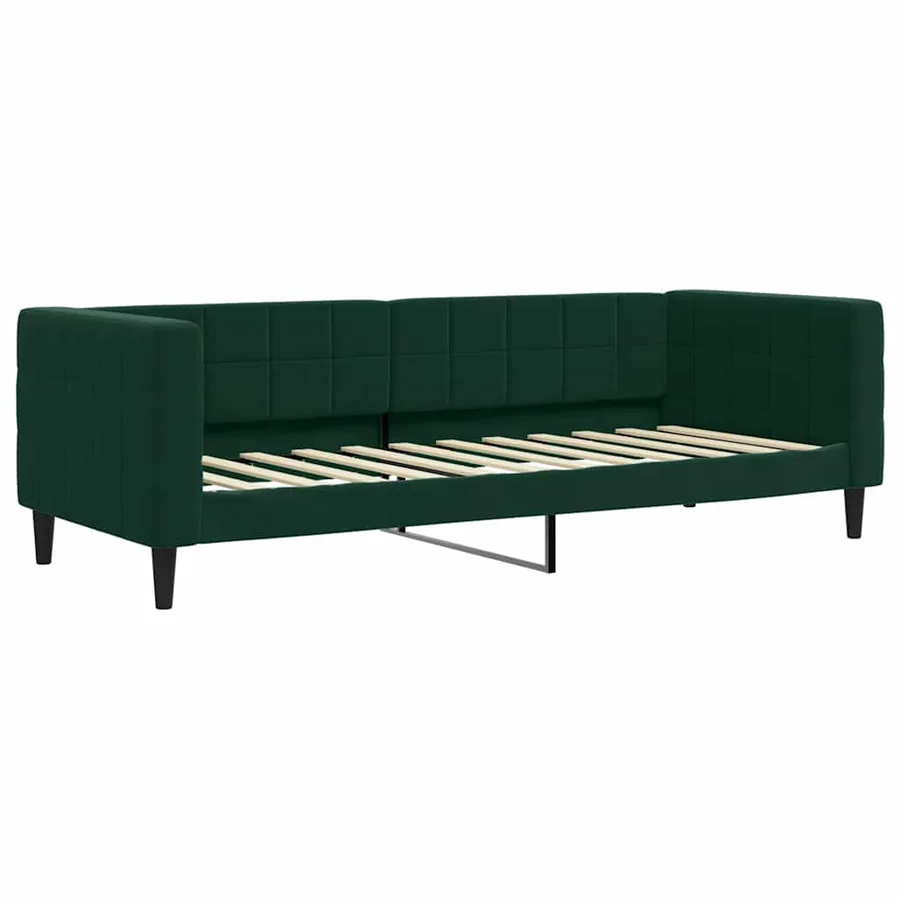 Lit de repos sans matelas vert foncé 80x200 cm velours - 2