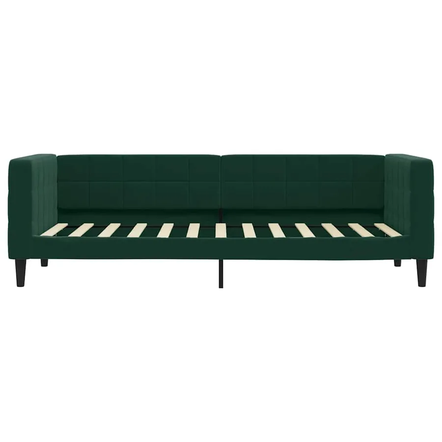 Lit de repos sans matelas vert foncé 80x200 cm velours - 3