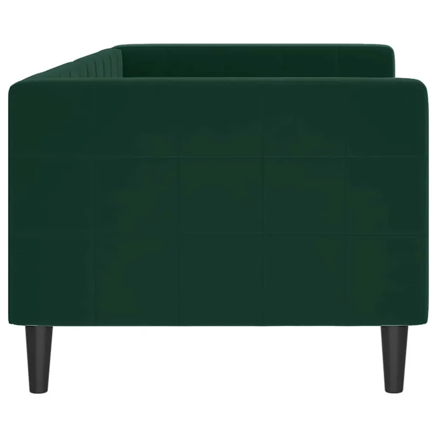 Lit de repos sans matelas vert foncé 80x200 cm velours - 4